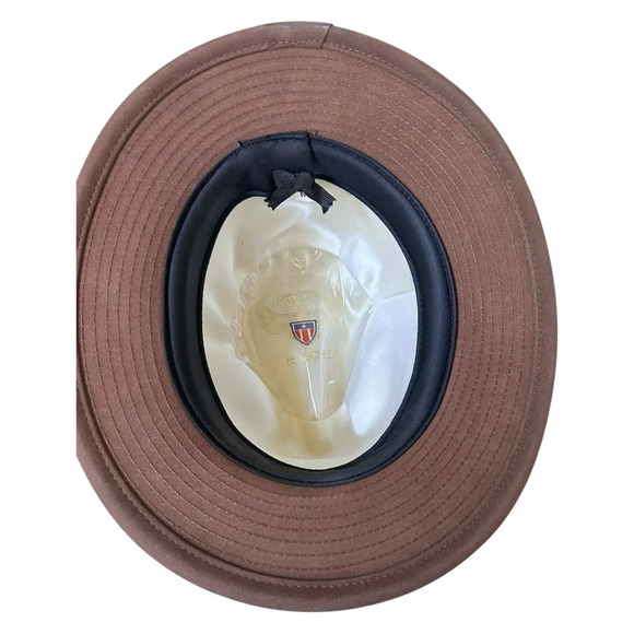Hatquarters by Henschel brown leather outback/cowboy hat – Made in USA, Size M - Picture 6 of 8